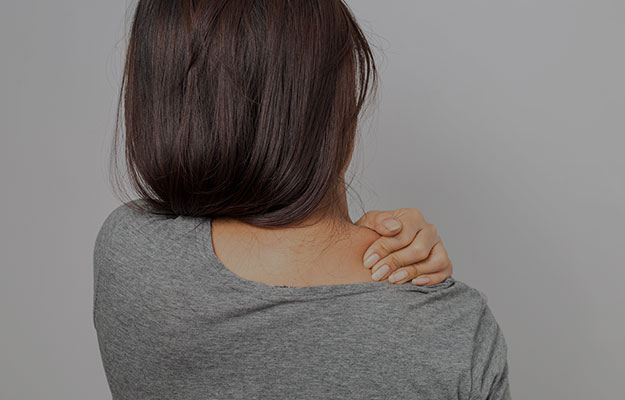 Patient suffering with shoulder and upper back pain following an auto accident